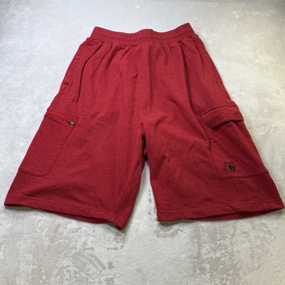 AND1 Red Cargo Sweat Shorts Men's Large Athletic Basketball Lounge Y2K